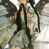 蠢沫沫《枯叶蝶》主题写真：91张全套美图