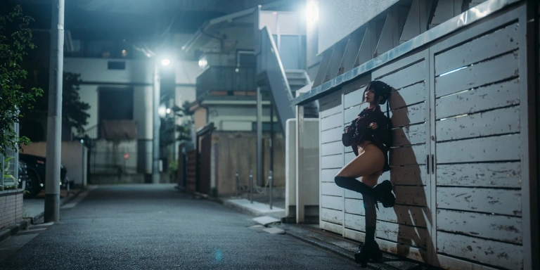 蠢沫沫《夜行》主题写真：57张全套美图