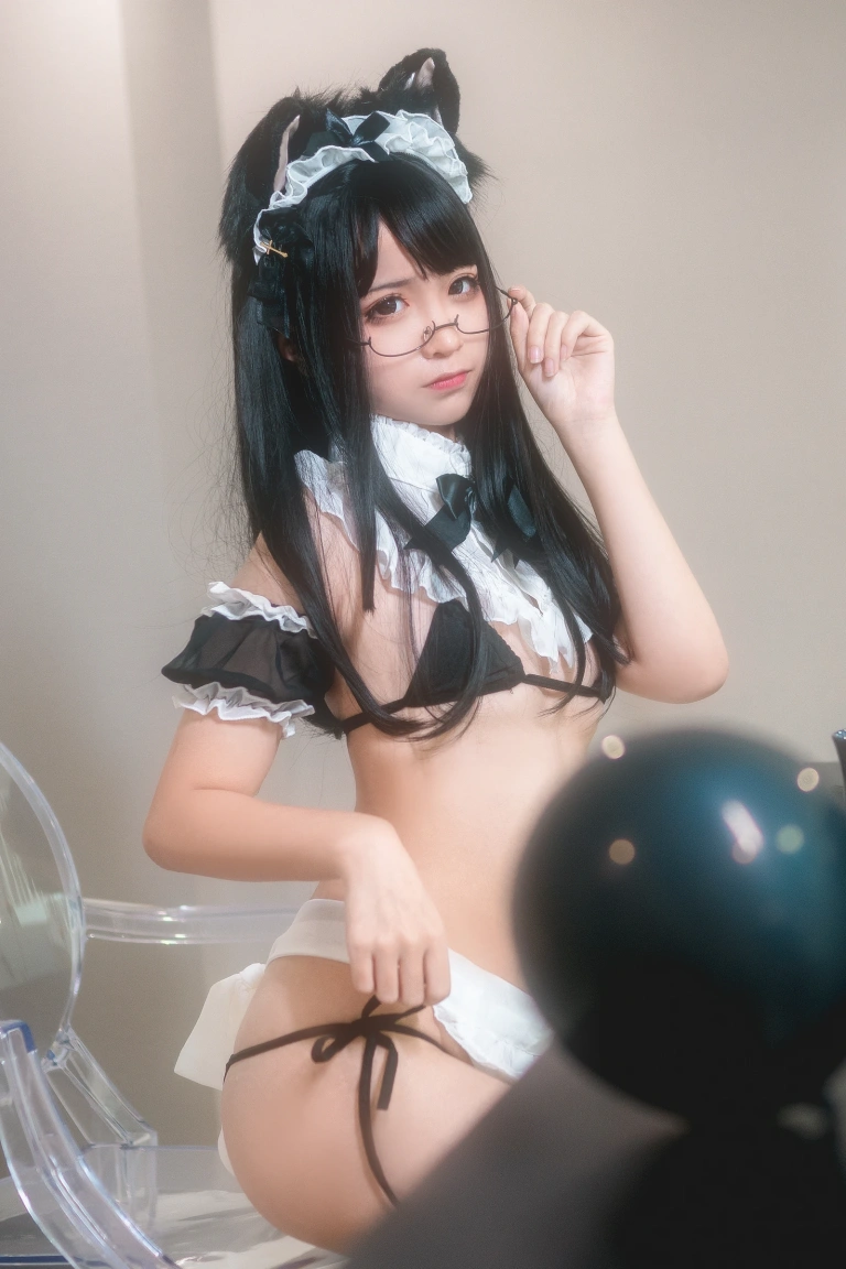 蠢沫沫《猫耳女仆》主题写真：43张全套美图