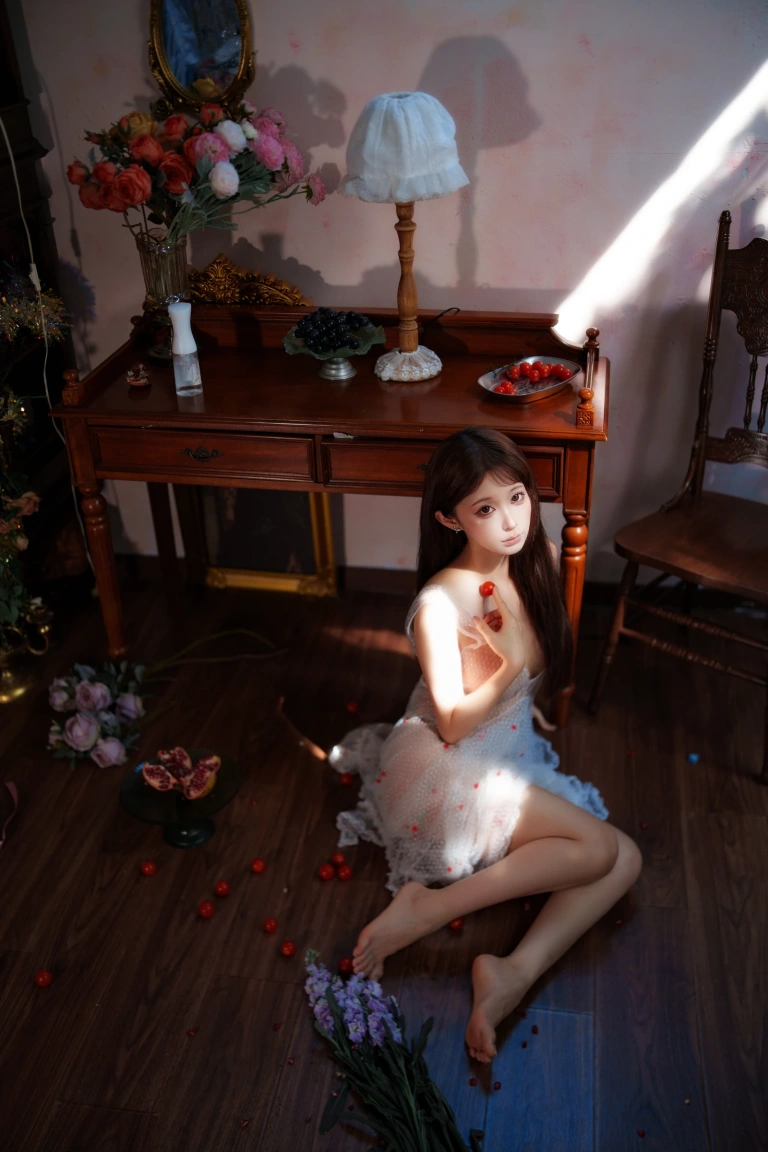 蠢沫沫《午后樱眠》主题写真：19张全套美图