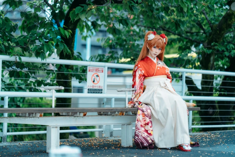 蠢沫沫《EVA 明日香 和服》主题写真：30张全套美图
