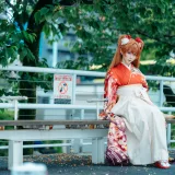 蠢沫沫《EVA 明日香 和服》主题写真：30张全套美图