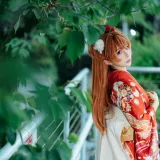 蠢沫沫《EVA 明日香 和服》主题写真：30张全套美图