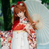 蠢沫沫《EVA 明日香 和服》主题写真：30张全套美图