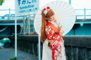 蠢沫沫《EVA 明日香 和服》主题写真：30张全套美图