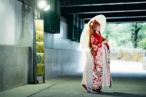 蠢沫沫《EVA 明日香 和服》主题写真：30张全套美图