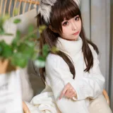 蠢沫沫《白毛衣》主题写真：45张全套美图