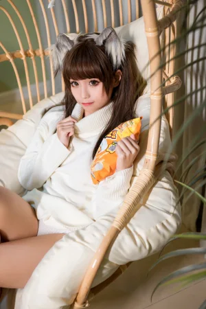 蠢沫沫《白毛衣》主题写真：45张全套美图