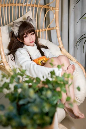 蠢沫沫《白毛衣》主题写真：45张全套美图