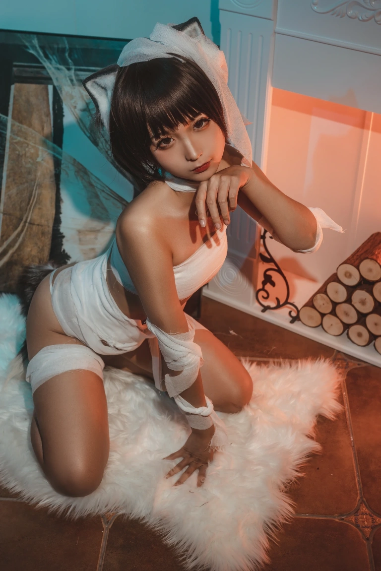 蠢沫沫《绷带猫》主题写真：40张全套美图