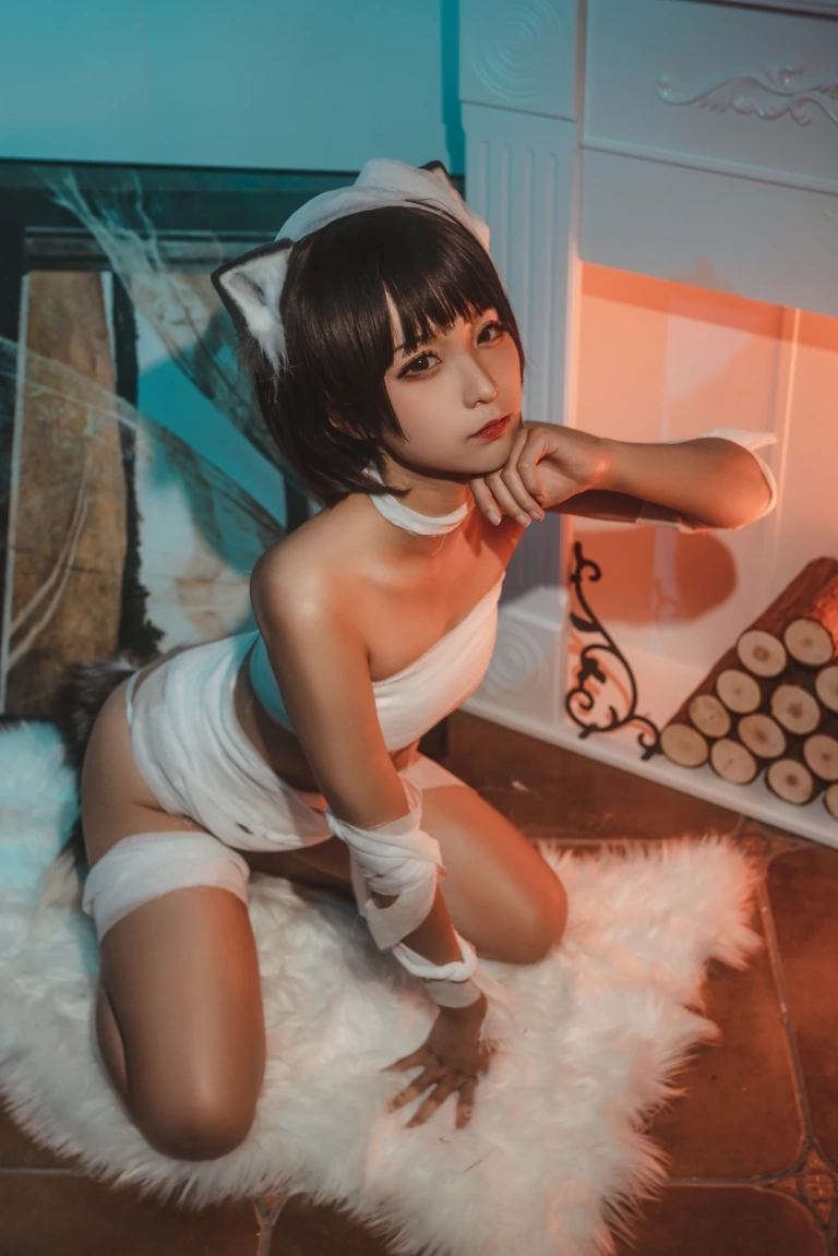 蠢沫沫《绷带猫》主题写真：40张全套美图