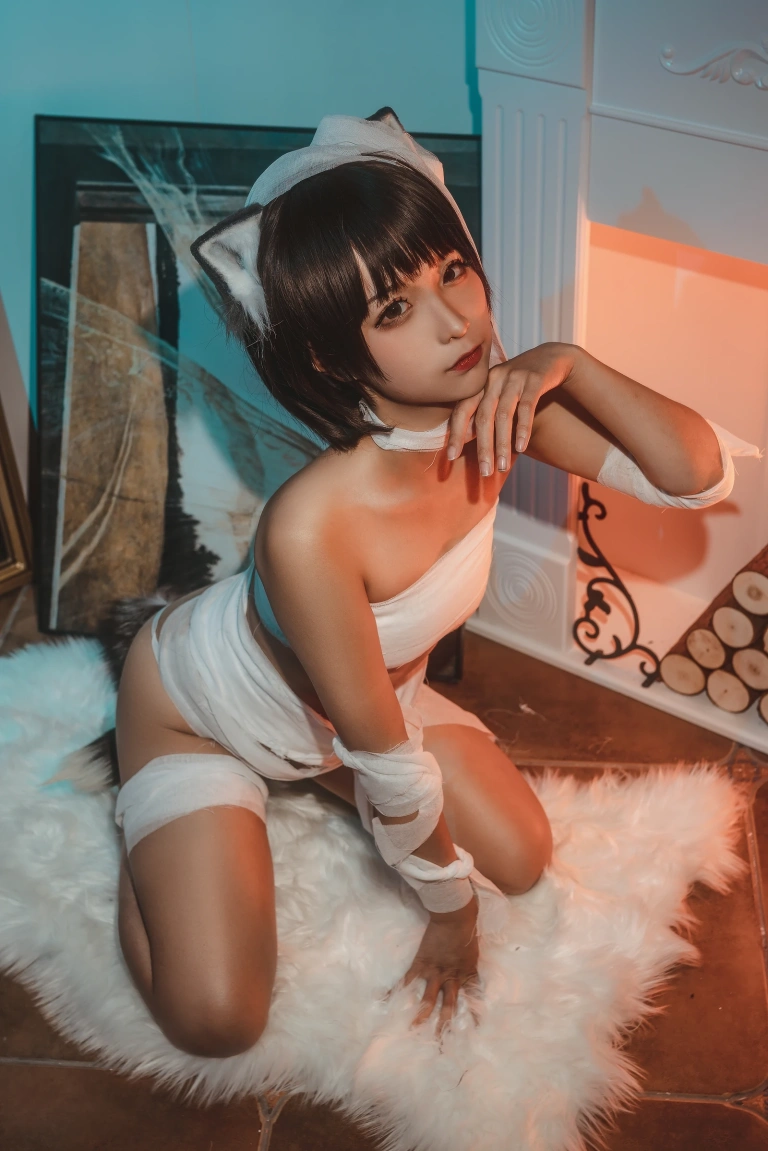 蠢沫沫《绷带猫》主题写真：40张全套美图