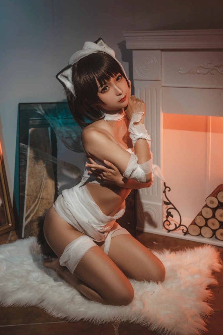 蠢沫沫《绷带猫》主题写真：40张全套美图