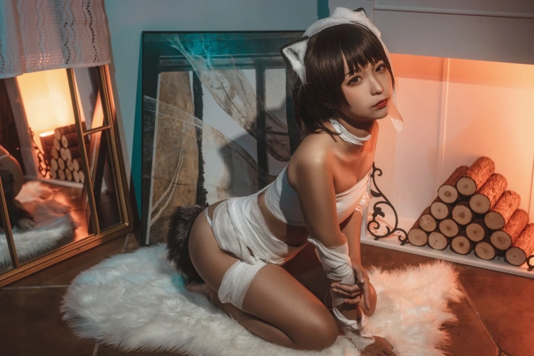 蠢沫沫《绷带猫》主题写真：40张全套美图