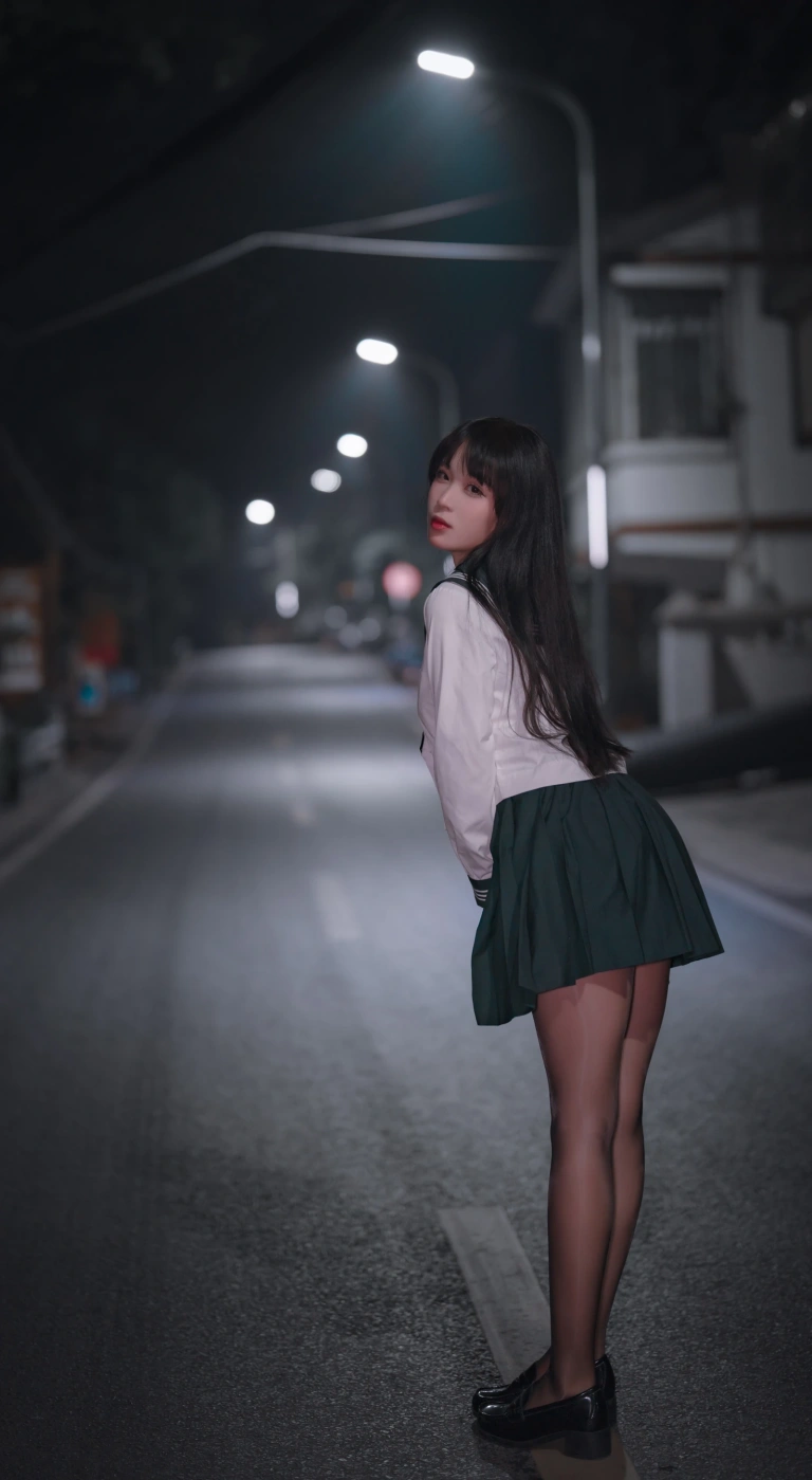 轩萧学姐《NO.42 – 公路JK》主题写真：57张全套美图