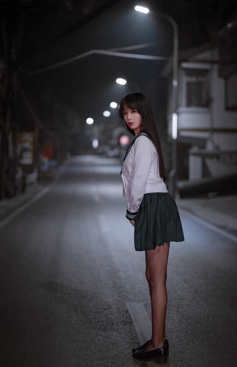 轩萧学姐《NO.42 – 公路JK》主题写真：57张全套美图