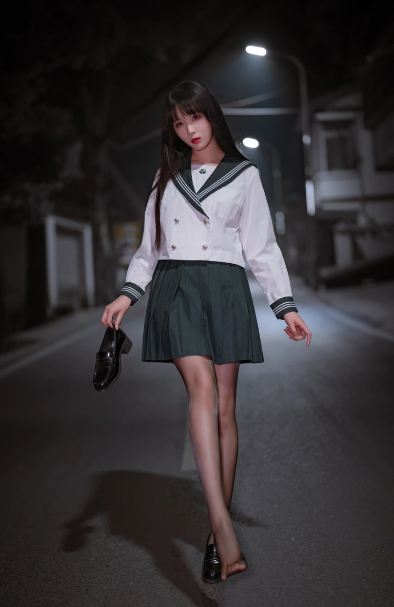 轩萧学姐《NO.42 – 公路JK》主题写真：57张全套美图