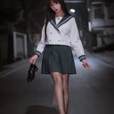 轩萧学姐《NO.42 – 公路JK》主题写真：57张全套美图
