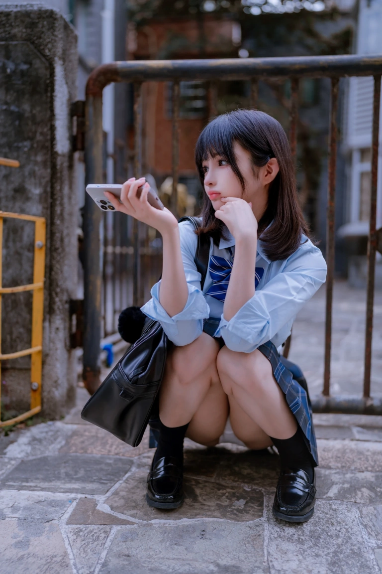 桜井宁宁《jk之居家》主题写真：65张全套美图