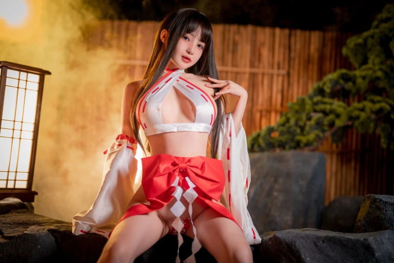 桜井宁宁《圣洁巫女》主题写真：61张全套美图