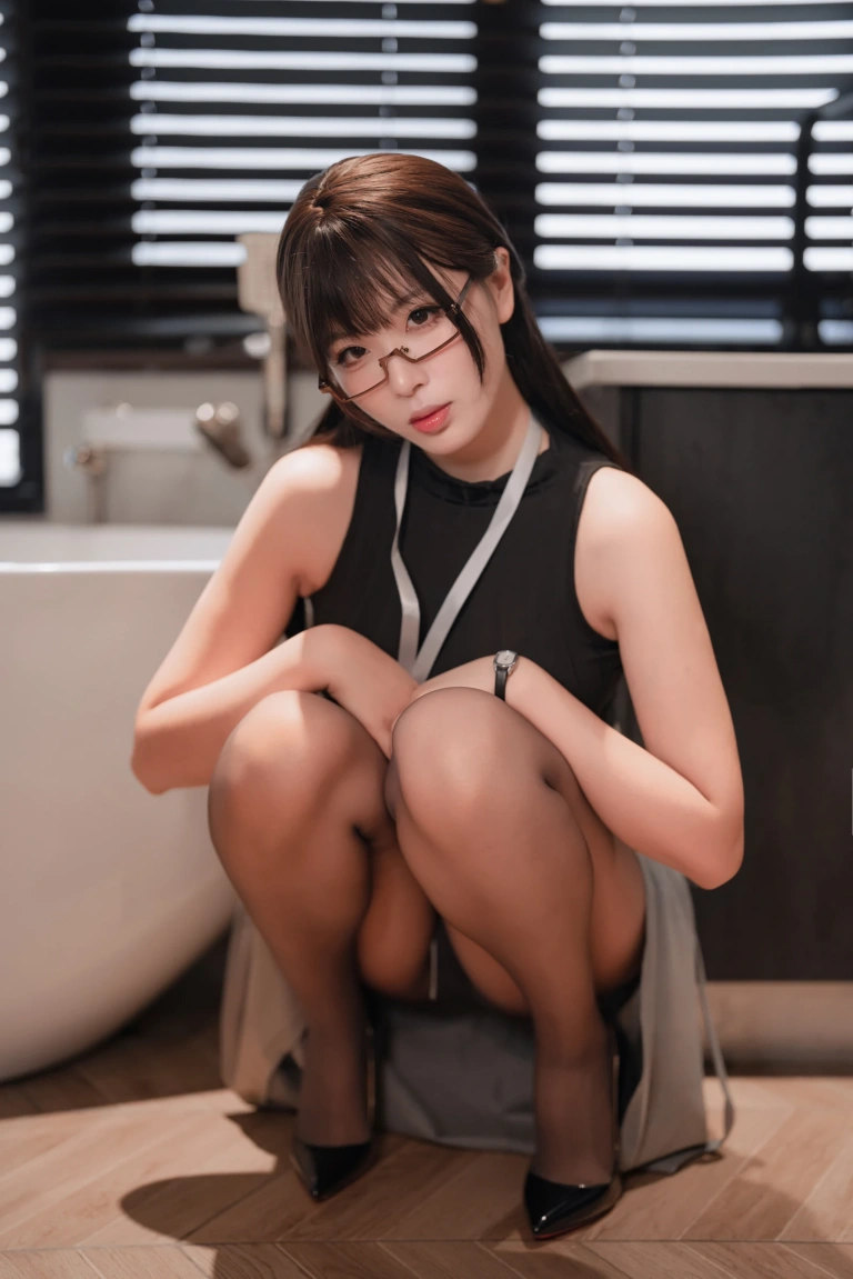 轩萧学姐《NO.46 – 眼镜娘OL》主题写真：85张全套美图，含3个视频