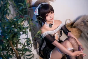 蠢沫沫《黑白女仆》主题写真：37张全套美图