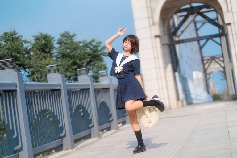 蠢沫沫《jk制服》主题写真：40张全套美图