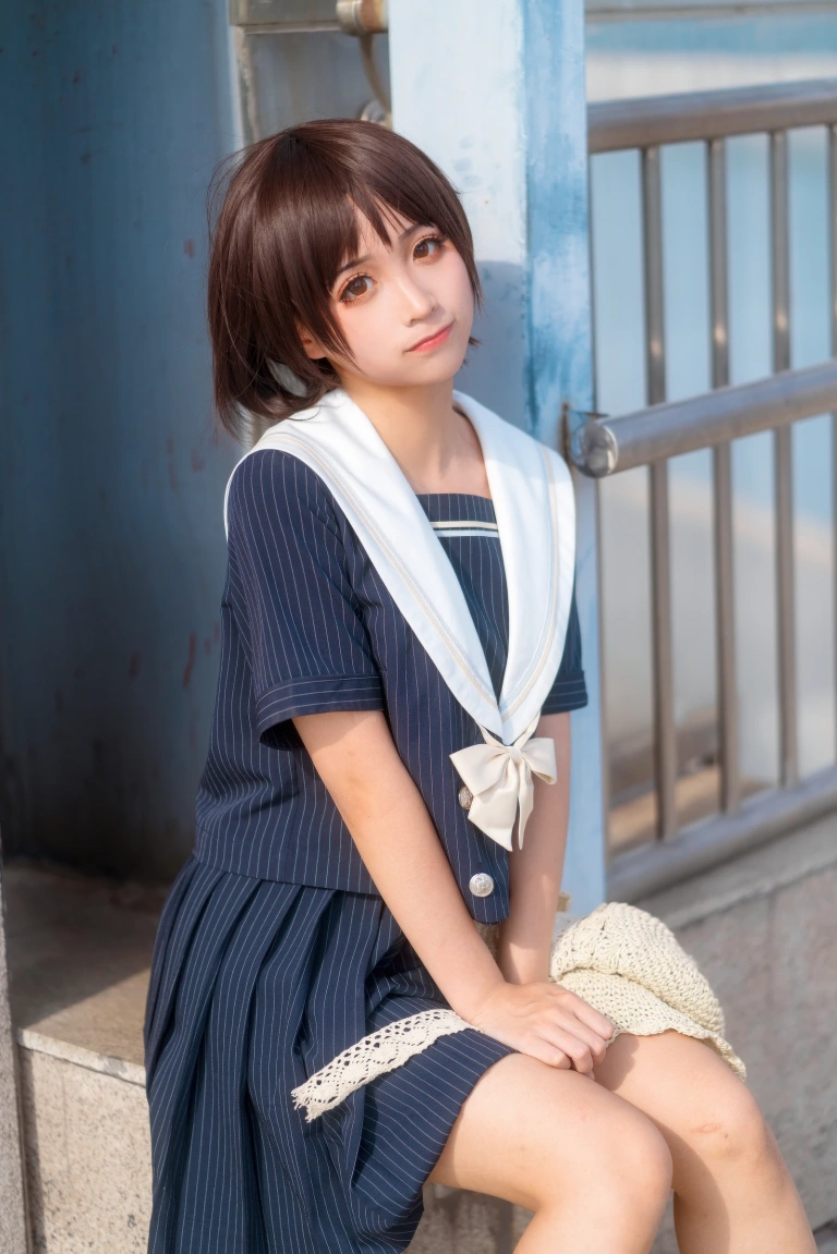 蠢沫沫《jk制服》主题写真：40张全套美图