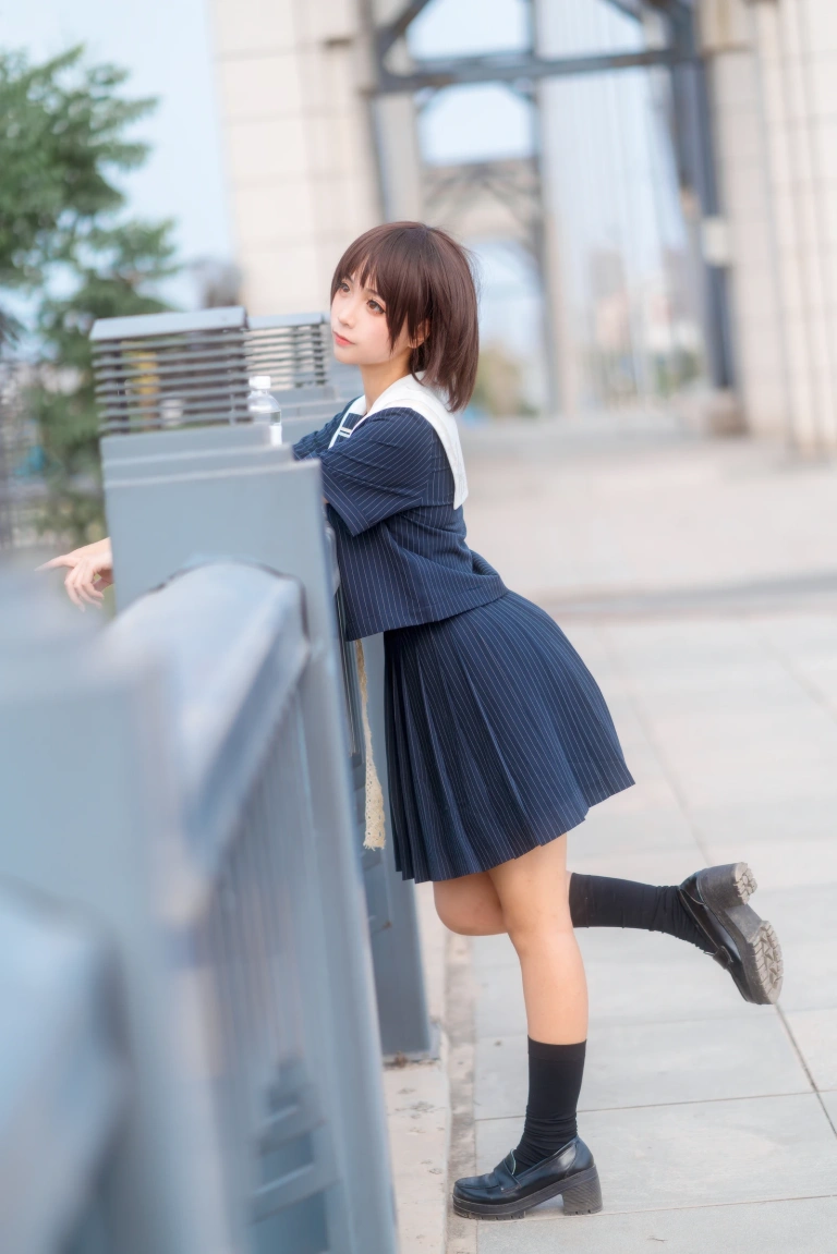 蠢沫沫《jk制服》主题写真：40张全套美图