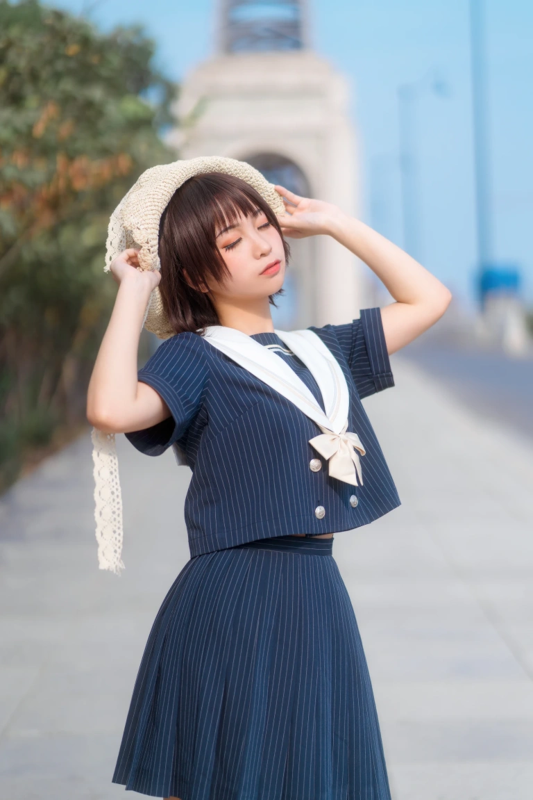 蠢沫沫《jk制服》主题写真：40张全套美图