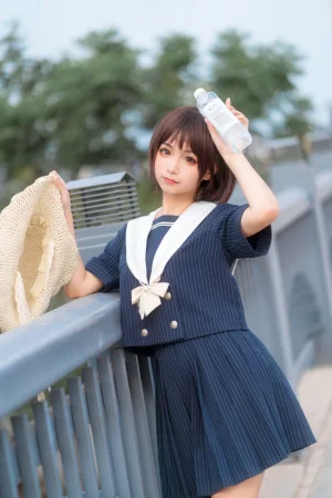 蠢沫沫《jk制服》主题写真：40张全套美图