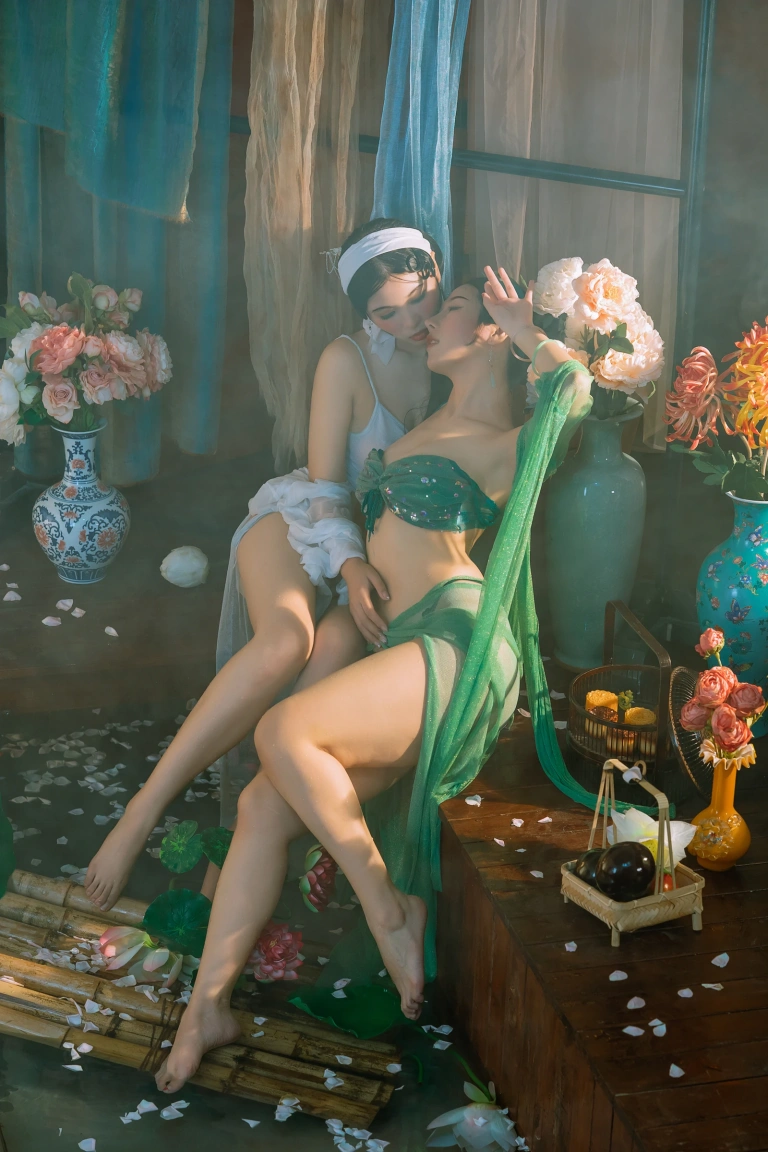 轩萧学姐&奶桃桃《NO.50 – 白娘子&青蛇》主题写真：26张全套美图，含1个视频