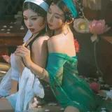 轩萧学姐&奶桃桃《NO.50 – 白娘子&青蛇》主题写真：26张全套美图，含1个视频