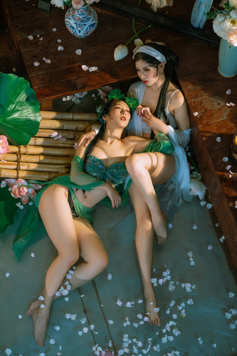 轩萧学姐&奶桃桃《NO.50 – 白娘子&青蛇》主题写真：26张全套美图，含1个视频