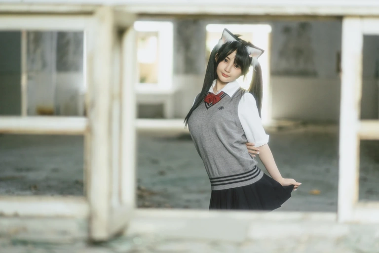 桜井宁宁《废墟jk》主题写真：74张全套美图