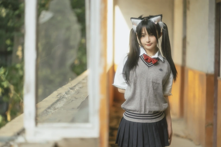桜井宁宁《废墟jk》主题写真：74张全套美图