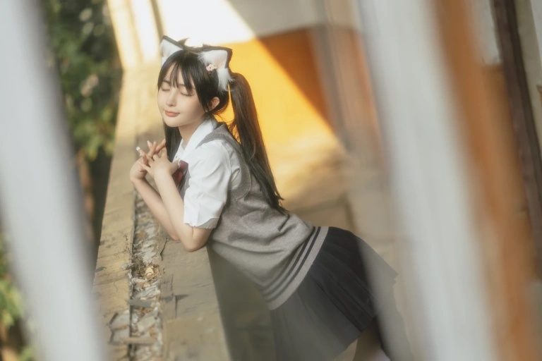 桜井宁宁《废墟jk》主题写真：74张全套美图
