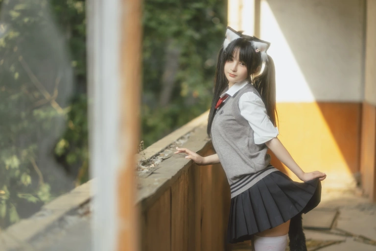 桜井宁宁《废墟jk》主题写真：74张全套美图