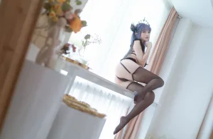 雯仔不讲道理《黑色天使》主题写真：46张全套美图