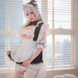 轩萧学姐《NO.65 – 碧蓝航线 埃吉尔女仆》主题写真：66张全套美图