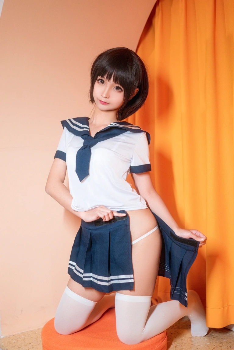 蠢沫沫《学生服》主题写真：42张全套美图