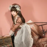 蠢沫沫《棕透明女仆》主题写真：61张全套美图