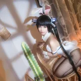 蠢沫沫《赫斯提亚兔女郎》主题写真：40张全套美图