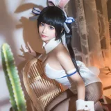 蠢沫沫《赫斯提亚兔女郎》主题写真：40张全套美图