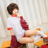 蠢沫沫《体操服红》主题写真：45张全套美图