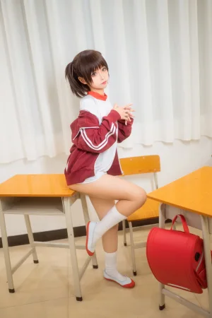 蠢沫沫《体操服红》主题写真：45张全套美图