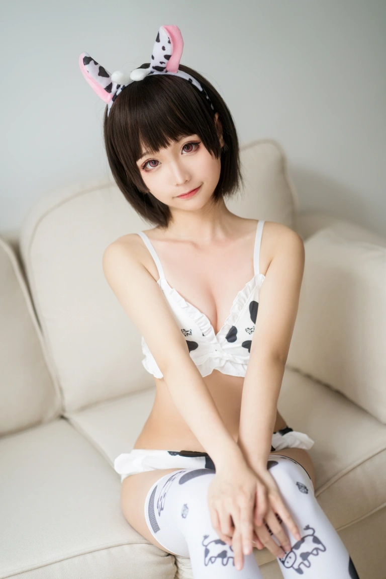 蠢沫沫《奶牛比基尼》主题写真：50张全套美图