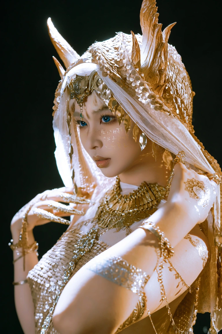 轩萧学姐&云溪溪《NO.77 – 龙娘图鉴 利库什·龙星》主题写真：16张全套美图