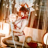 雯仔不讲道理《王者荣耀 妲己》主题写真：12张全套美图