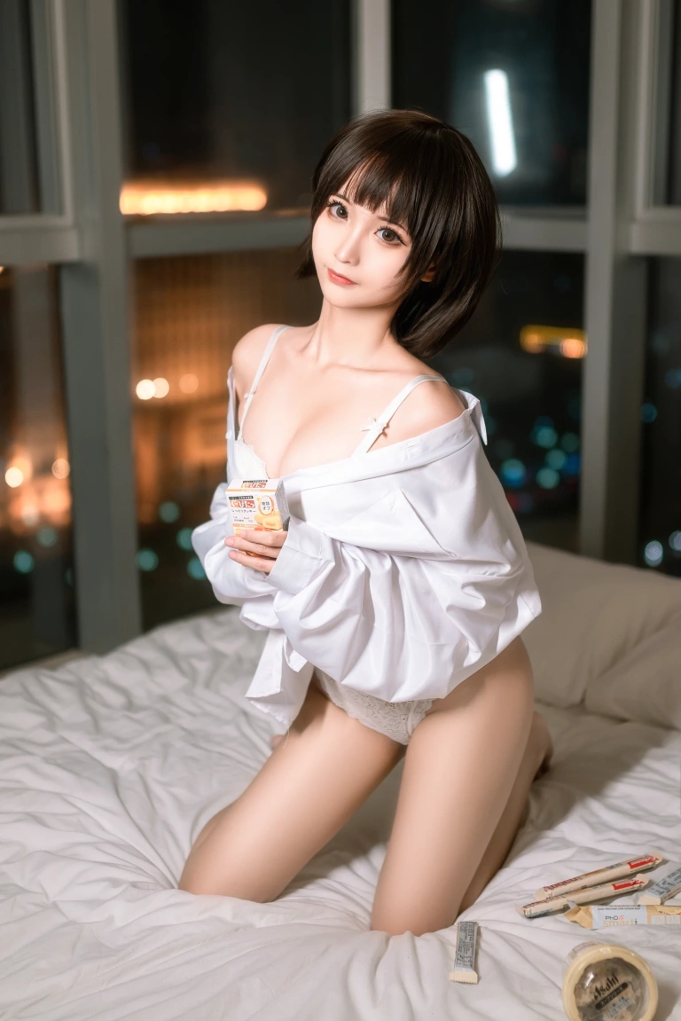 蠢沫沫《衬衫》主题写真：40张全套美图